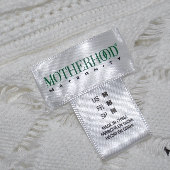MOTHERHOOD Maternity White Open Cardigan Sweater - Picture 4 of 5